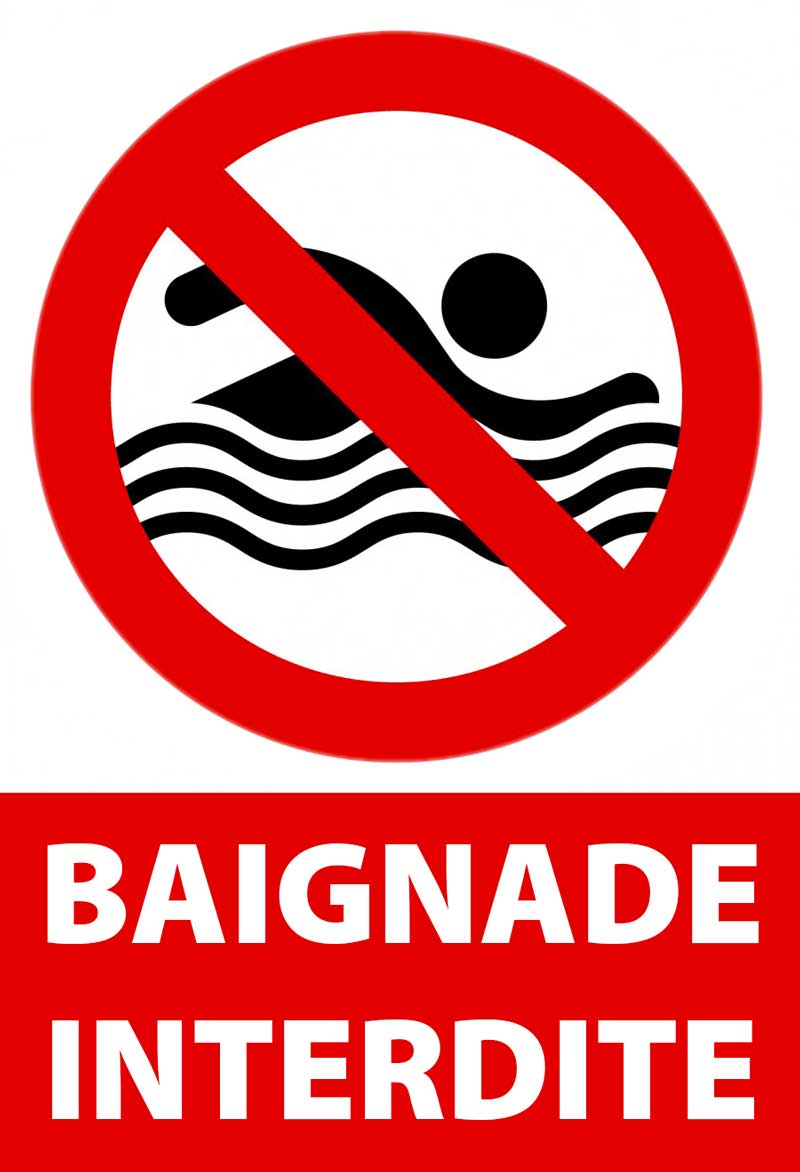 Illustration baignade interdite