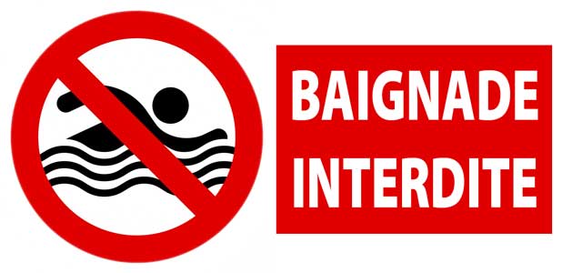 Illustration baignade interdite