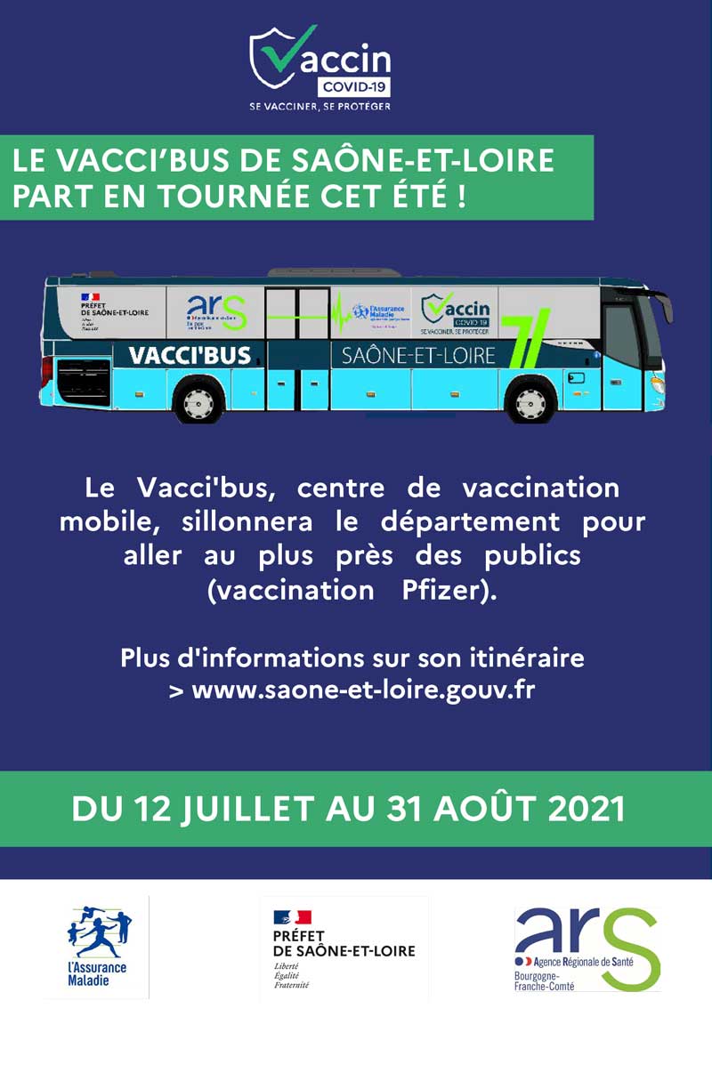 Flyer Vacci'bus de Saône-et-Loire