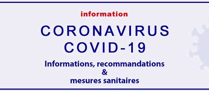 Covid-19 informations, recommandations & mesures sanitaires