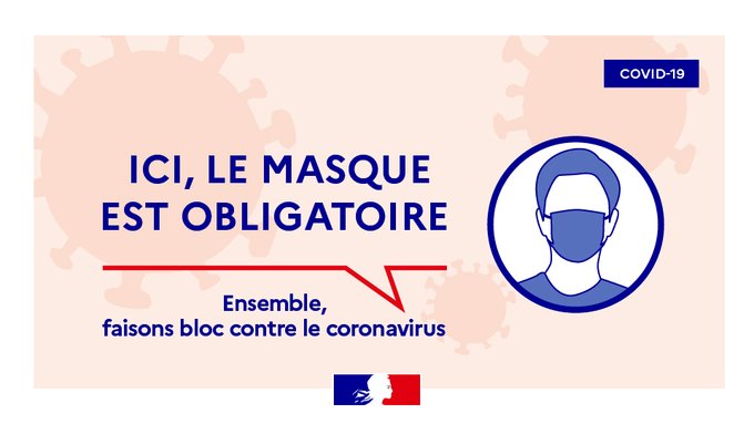 Illustration portant sur l'obligation de porter un masque dans les lieux publics