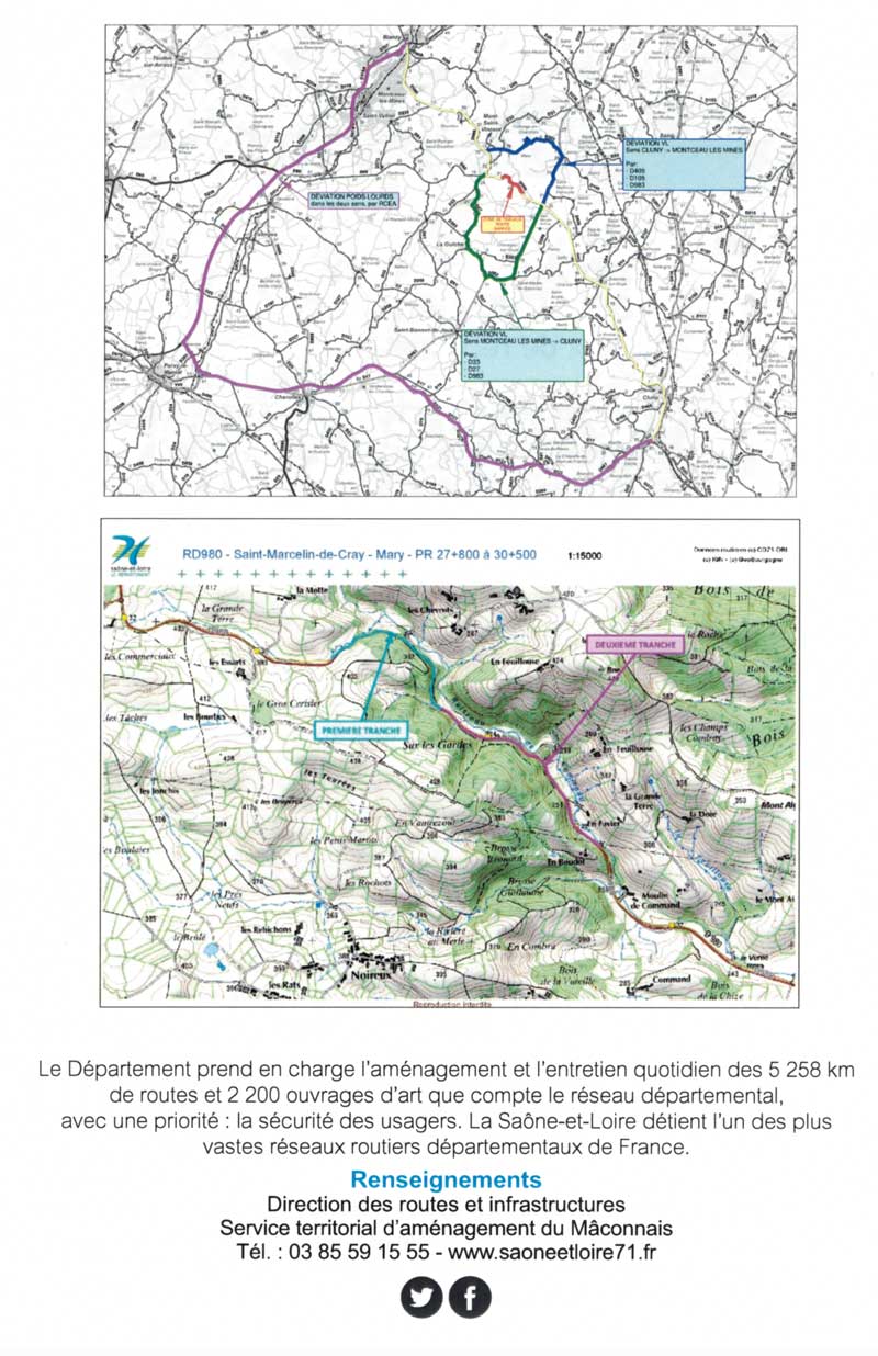 Note d'information numéro 2 sur le chantier de la RD980 du 3 juin au 31 octobre 2019