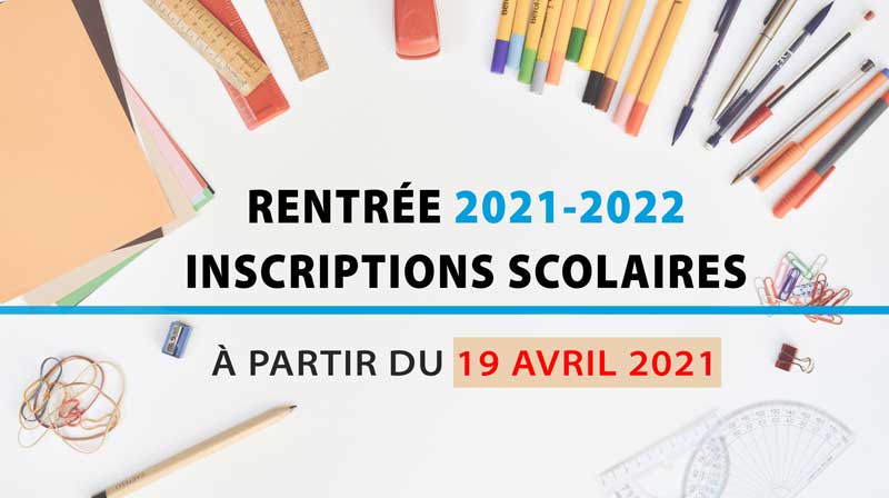 Illustration inscriptions rentrée scolaire 2021-2022