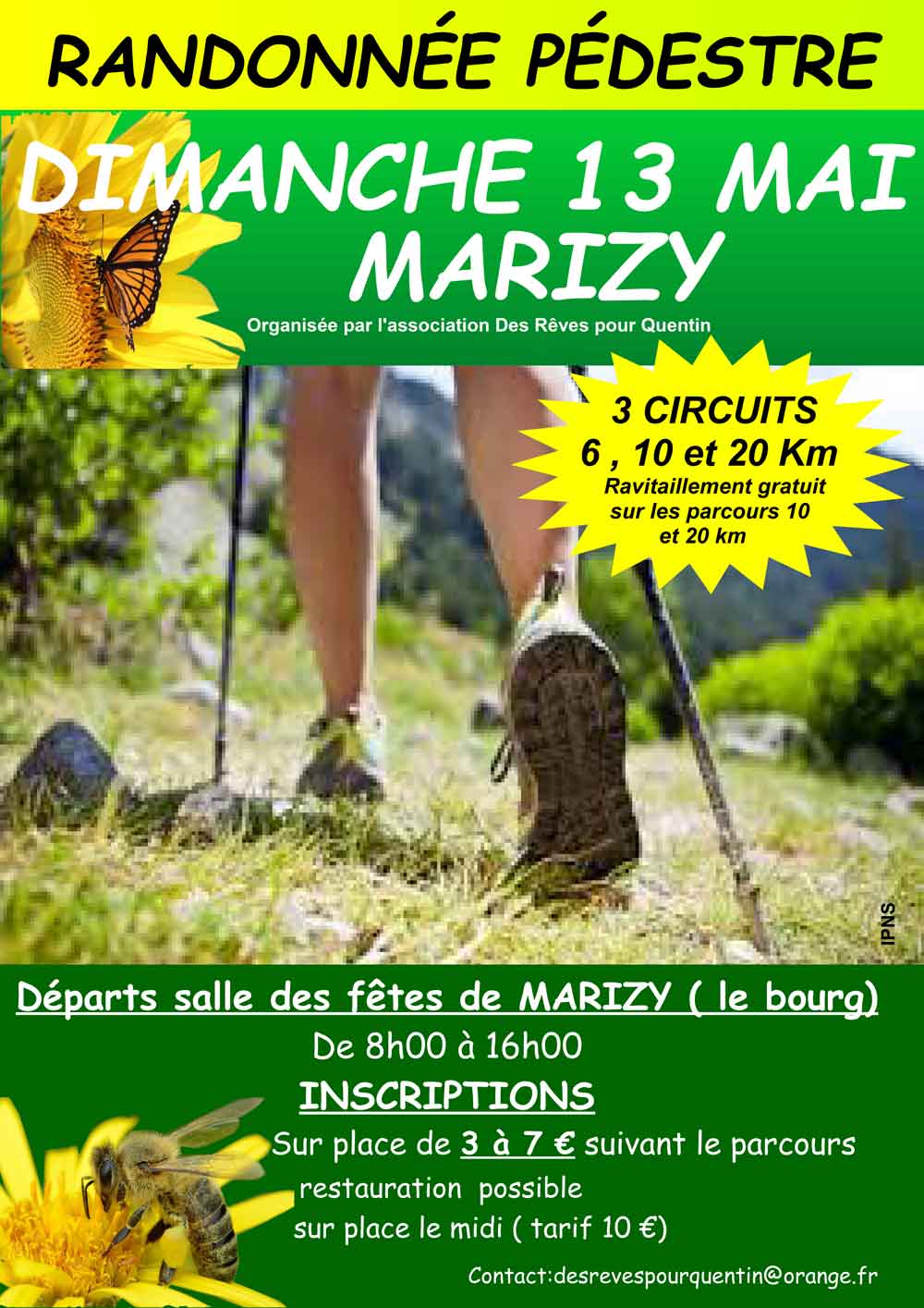 Affiche randonnée pédestre du 13 mai 2018 à Le Rousset-Marizy