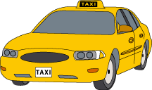 Pictogramme transport à la demande  représentant un taxi
